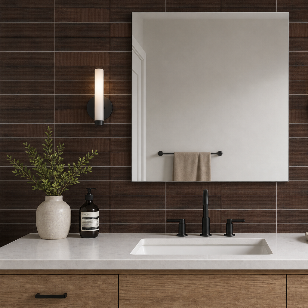 Artifact Reactive | 2.5"x9" Handmade-Look Porcelain Deco Wall Tile