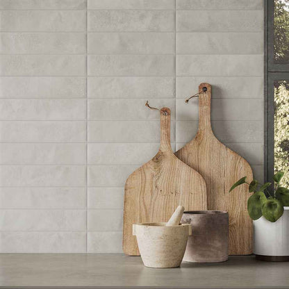 Cecilia | 2.5"x9.5" Porcelain Artisan Wall Tile