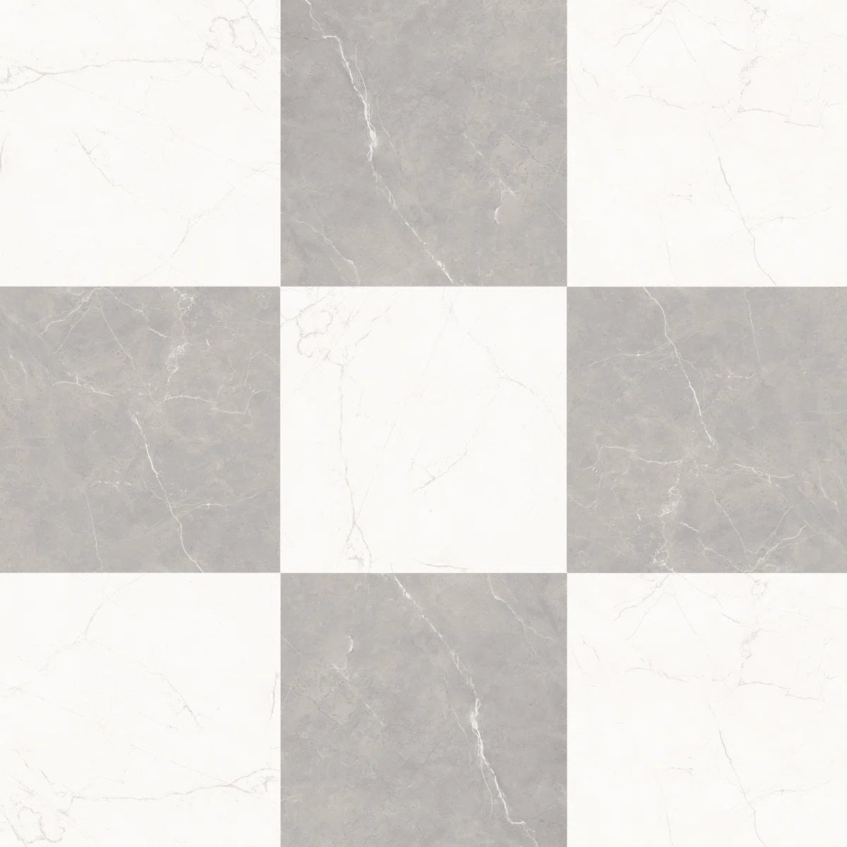 Sophia Checkerboard | 12"x12" Porcelain Marble Look Floor & Wall Tile