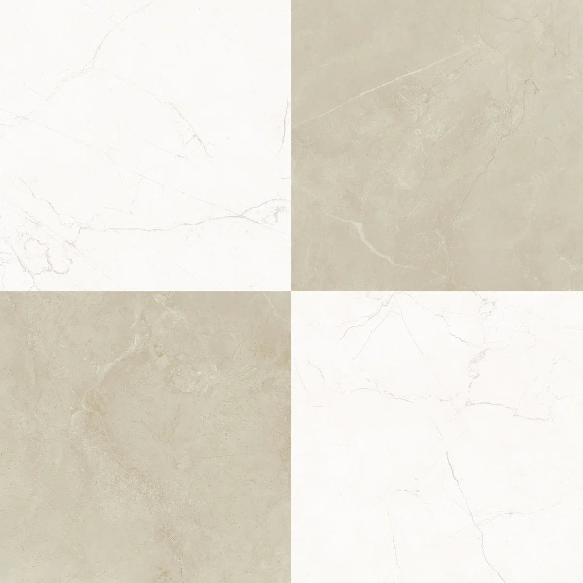 Sophia Checkerboard | 12"x12" Porcelain Marble Look Floor & Wall Tile