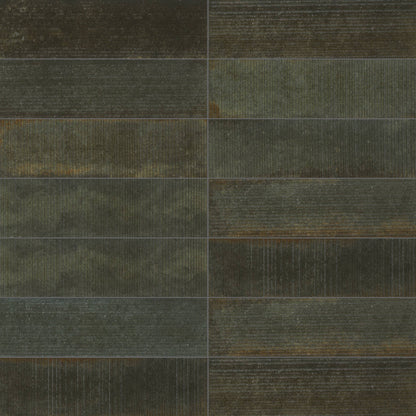 Artifact Reactive | 2.5"x9" Handmade-Look Porcelain Deco Wall Tile
