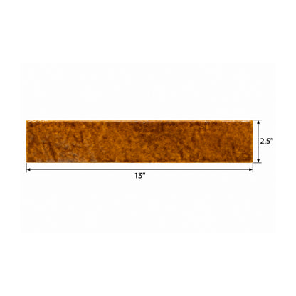 Meora | 2.5"x13" Ceramic Handmade Look Crackle Wall Tile