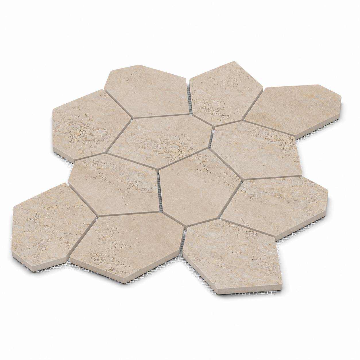 Bergen | 12"x12" Porcelain Leaves Mosaic Tile