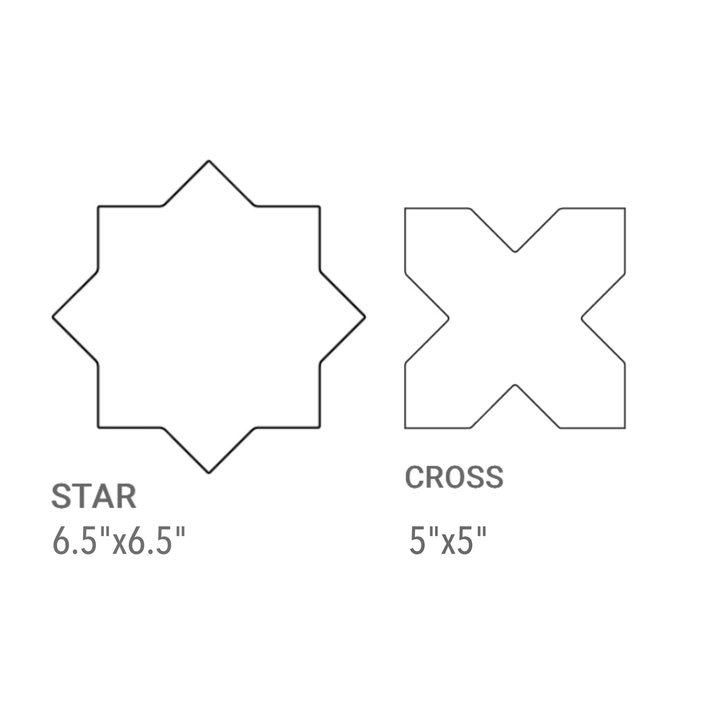 Porto Checker | Porcelain Star+Cross Floor & Wall Tile