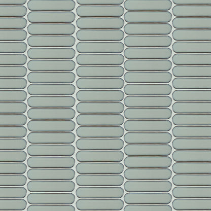 Stream | 1"x4" Porcelain Elongated Oval Mosaic Tile