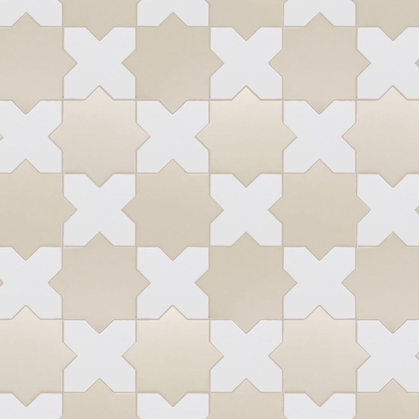 Porto Checker | Porcelain Star+Cross Floor & Wall Tile