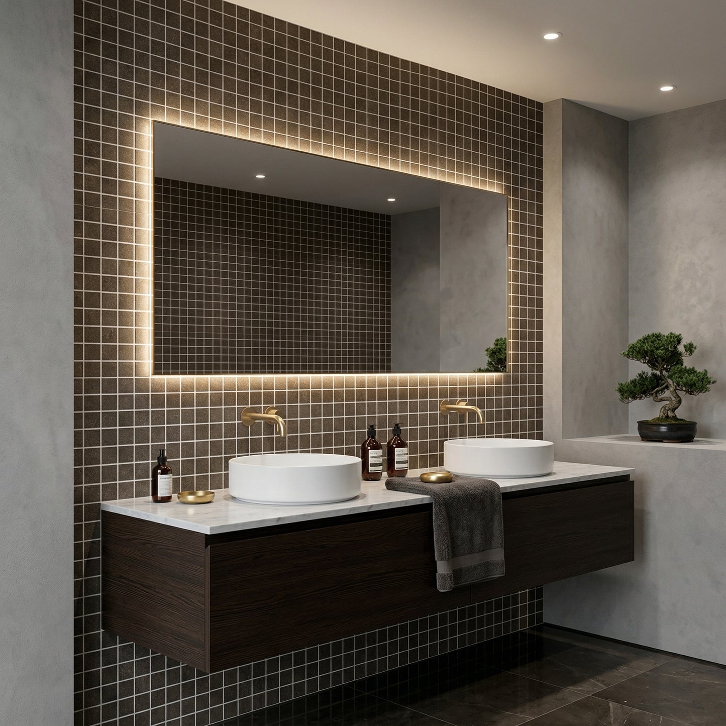 Thera | 1.5"x1.5" Porcelain Stone Look Mosaic Tile