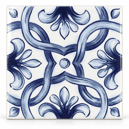 Amaras | 8"x8" Maiolica Deco Floor & Wall Tile